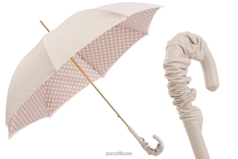 مظلة | 189 55874-153 a35 - مظلة عاجية مع نقاط، قماش مزدوج PASOTTI Z446V465