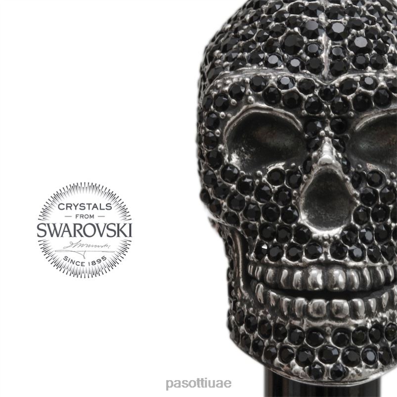 مُكَمِّلات CS W333NE - لبيسة حذاء على شكل جمجمة سواروفسكي سوداء PASOTTI Z446V322