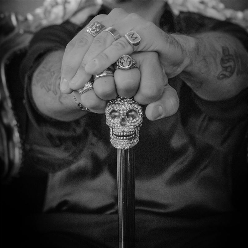 مُكَمِّلات ba w333tr - عصا جمجمة سواروفسكي شفافة PASOTTI Z446V212