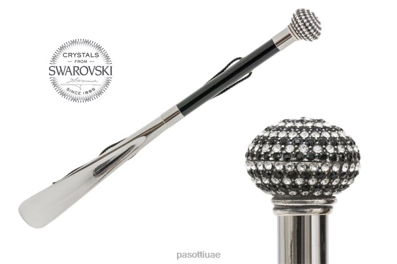 مُكَمِّلات cs w71bn - لبيسة حذاء بمقبض سواروفسكي ثنائي اللون PASOTTI Z446V306